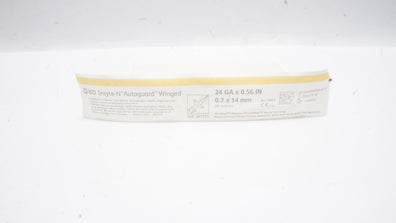 BD 381511 Insyte-N Autoguard Shielded I.V. Cath. Winged 24Ga x 0.56 inch (x)